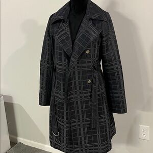 Stylish Black/Gray Stylish Trench Coat